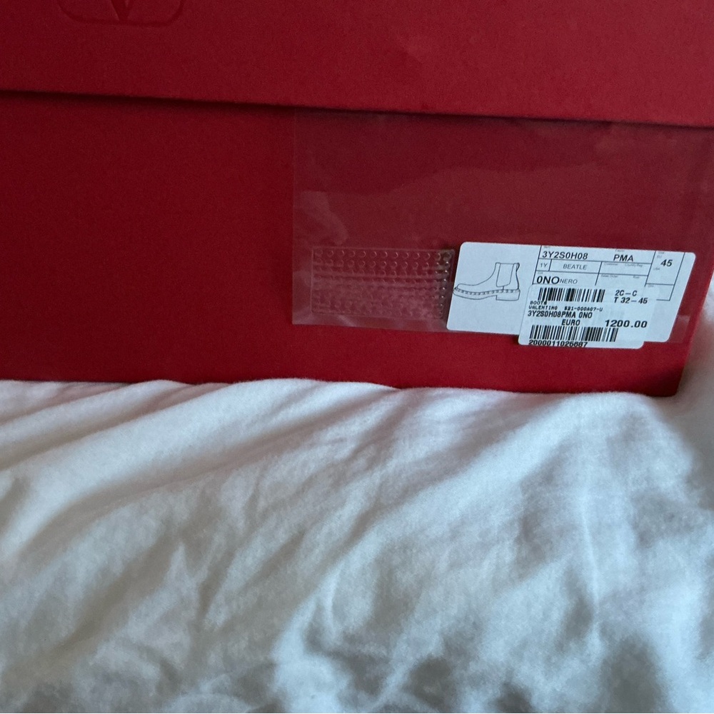 Valentino Men's Black Studded Leather Boots - Picture 7 of 7